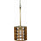 Lalesso Antique Brass and Natural Wood Pendant Light - Oclion.com