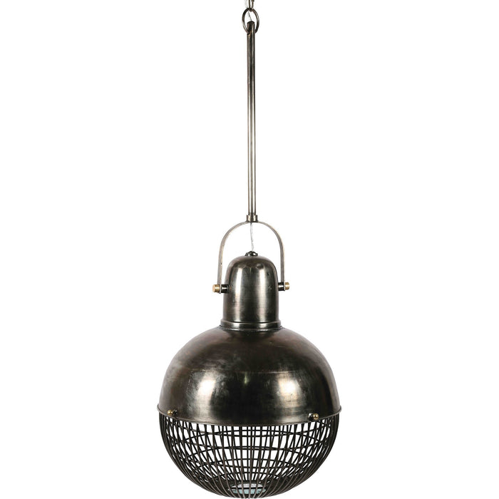 Burgio Grey and Antique Brass Ceiling Pendant Light - Oclion.com