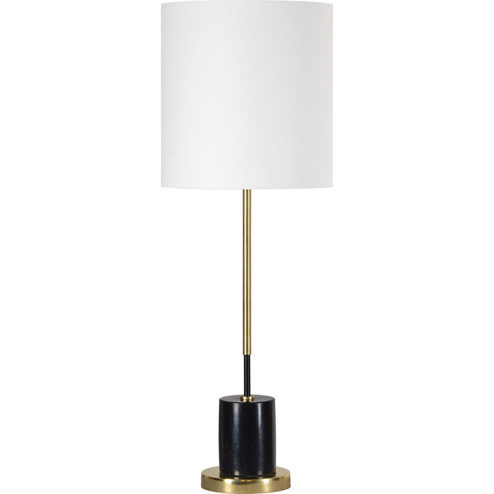 Dunson Black Satin Brass Table Lamp - Oclion.com