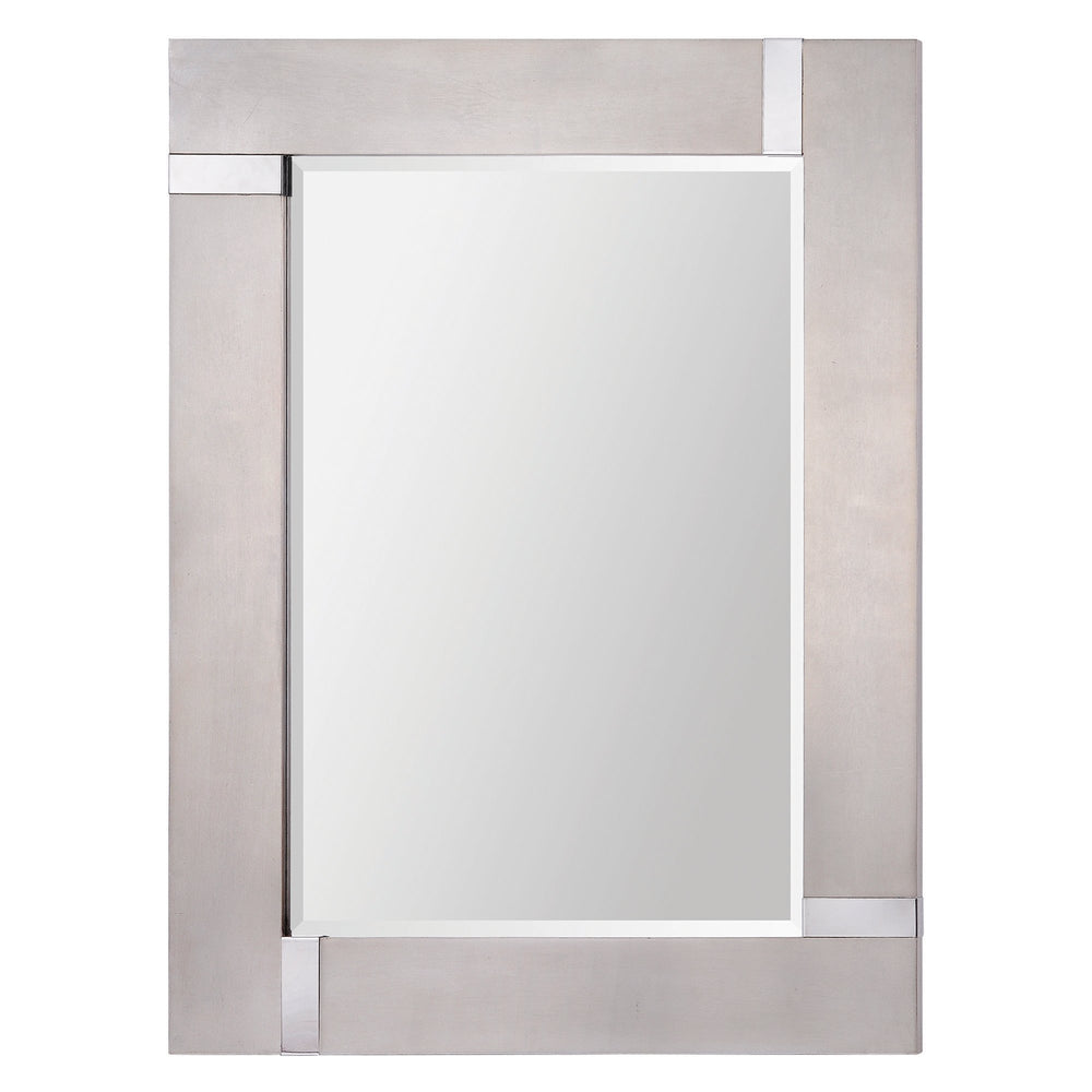 Capiz Silver Leaf Framed Mirror - Oclion.com