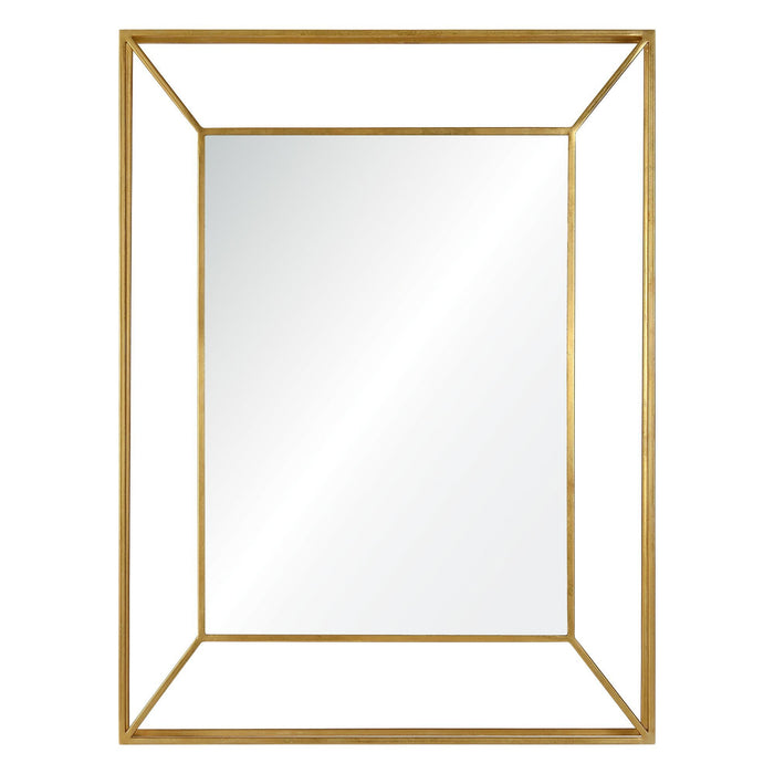 Wilton Golden Iron Frame Mirror - Oclion.com