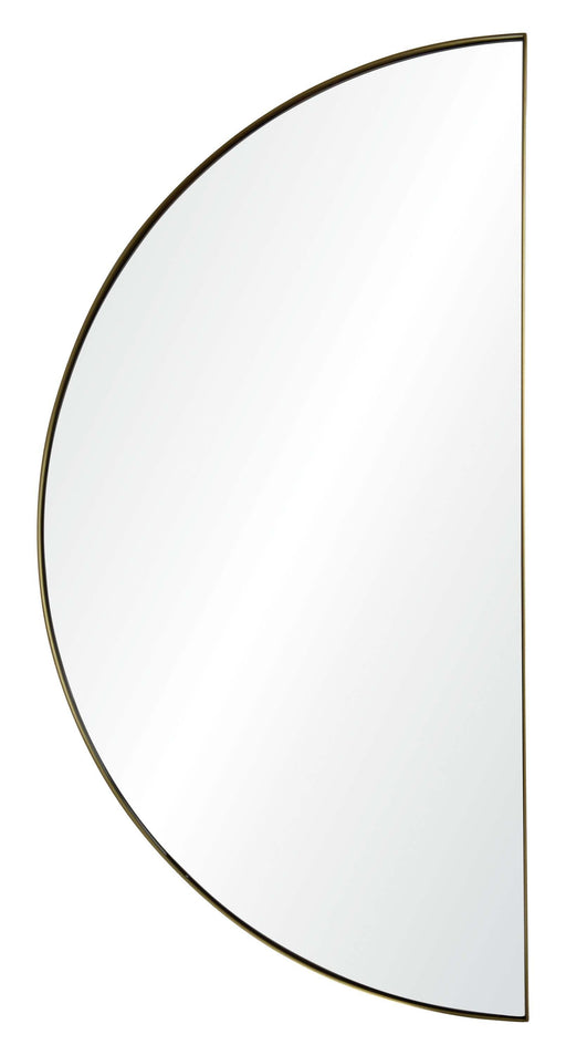 Halfmoon Satin Brass Frame Mirror - Oclion.com