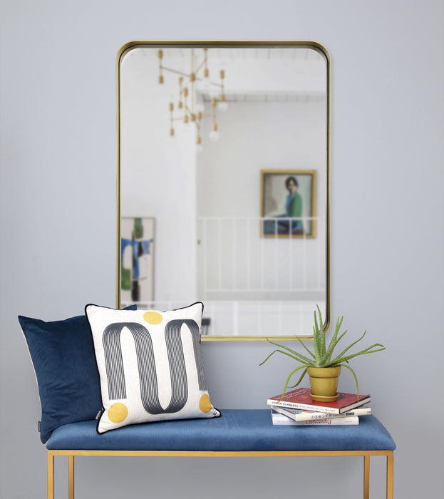 Barton Brushed Gold Frame Mirror - Oclion.com