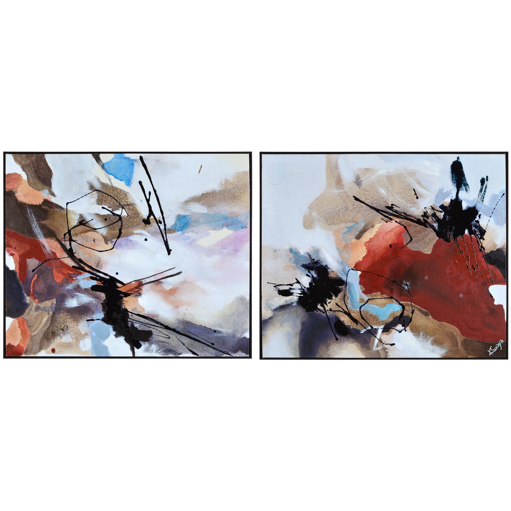 Devon Set of 2 Framed Canvas Paintings - Oclion.com