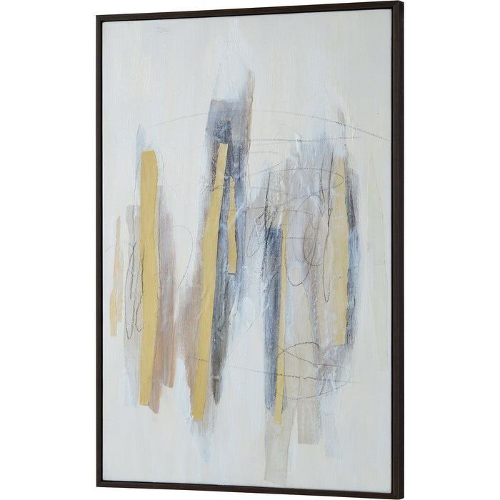 Kellert 2-Piece Set of Hand Painted Cotton Canvas Brown Textured Collage Accent Framed Wall Art - Oclion.com
