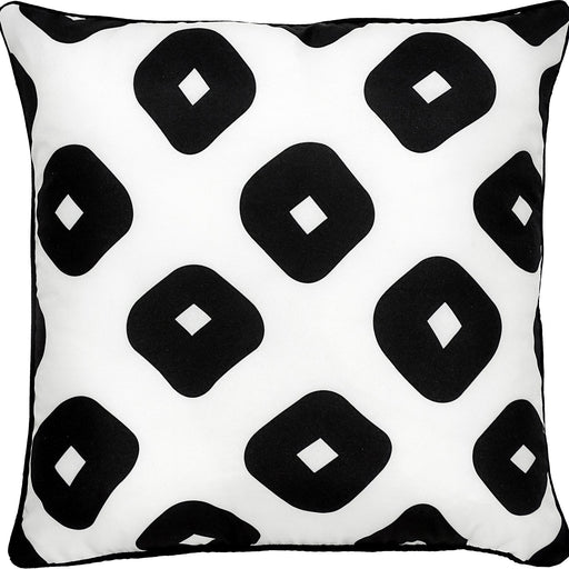 Grenton White and Black Outdoor Pillow - Oclion.com