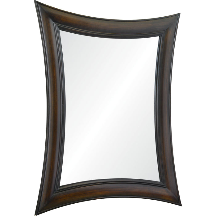 Luce Paulownia Wood Brown Framed Mirror - Oclion.com