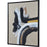 Ilya 2-Piece Set of Hand Painted Linen Matte Gold Leaf Accent with Black Framed Art - Oclion.com