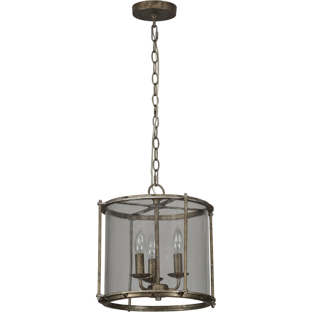 Browning Clear Rustic Silver Ceiling Fixture - Oclion.com