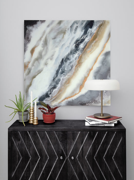 Ernest Tempered Glassy Finish with Copper Foil Wall Decor - Oclion.com