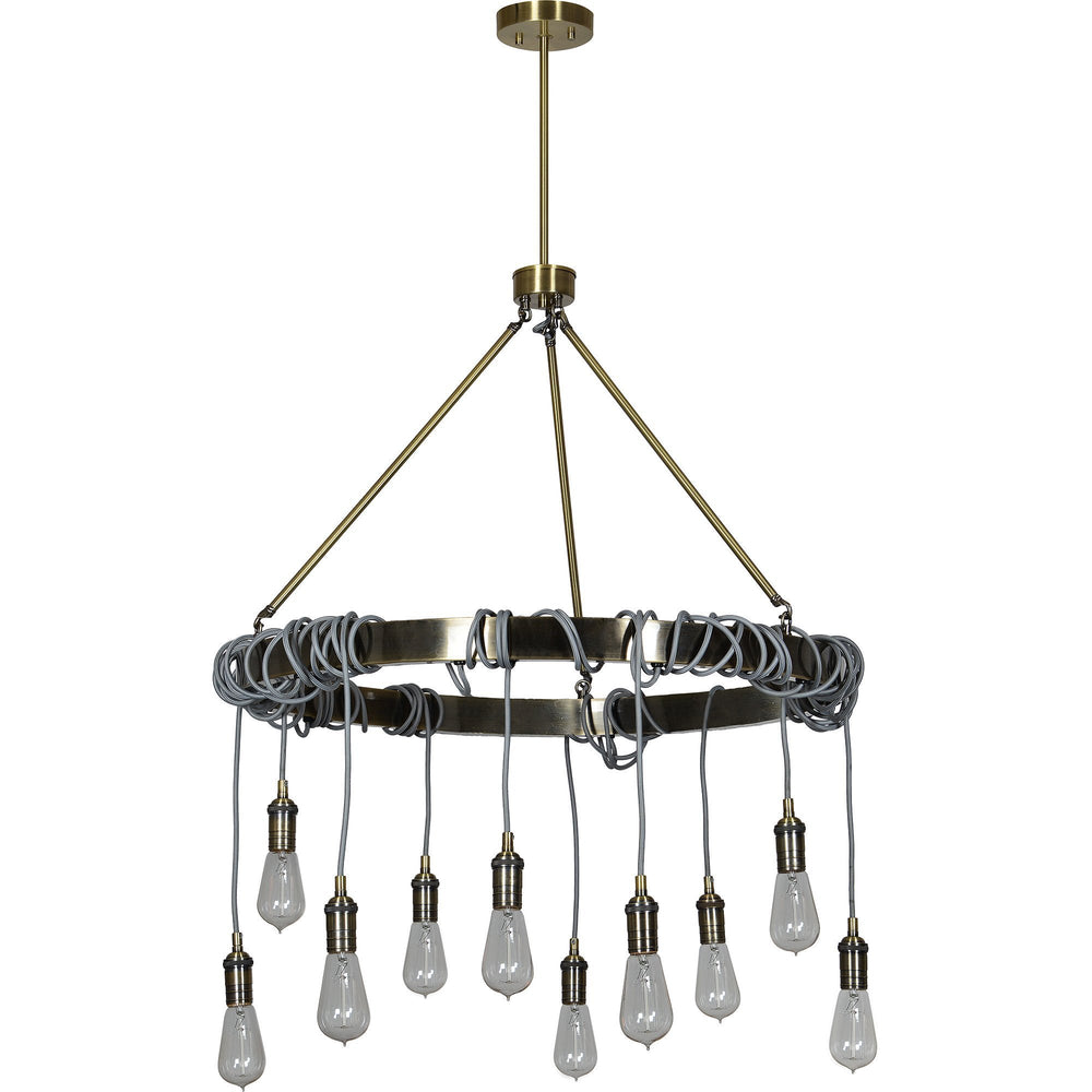 Mace Antique Brass Ceiling Fixture - Oclion.com