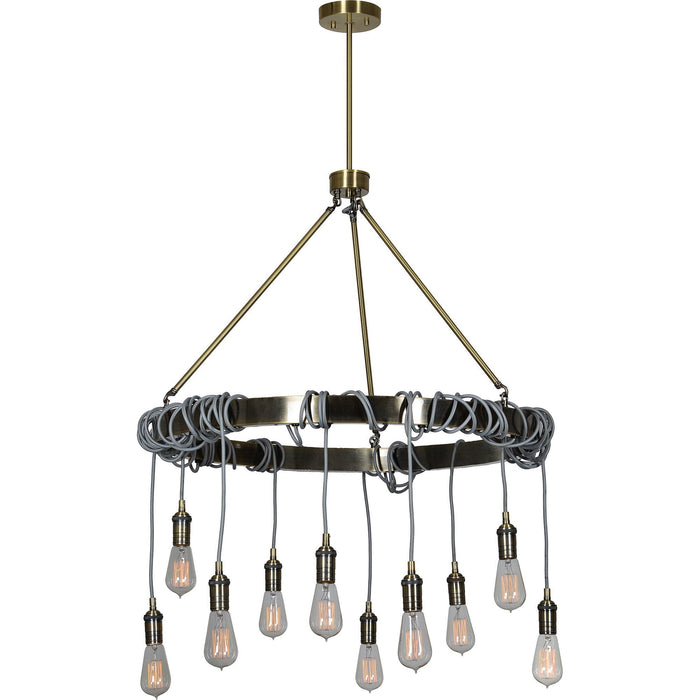 Mace Antique Brass Ceiling Fixture - Oclion.com