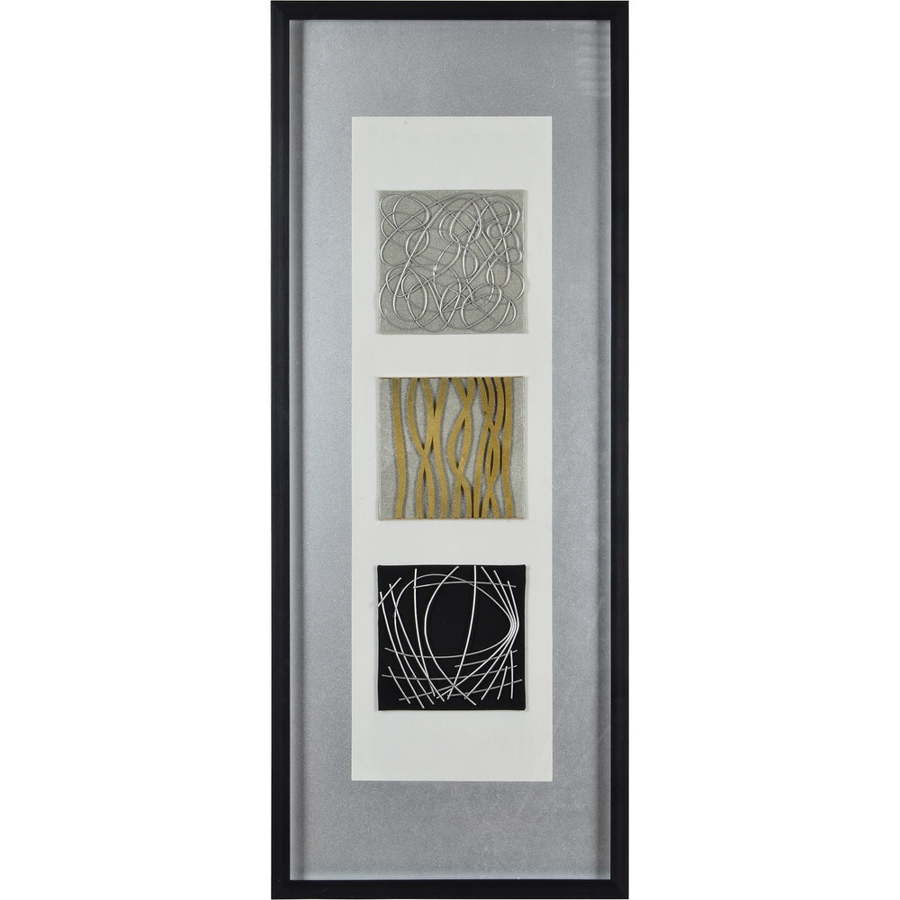 Hutchison Iron Glass Finish with Black Frame Metal Wall Art - Oclion.com