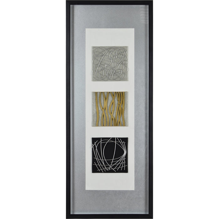 Hutchison Iron Glass Finish with Black Frame Metal Wall Art - Oclion.com