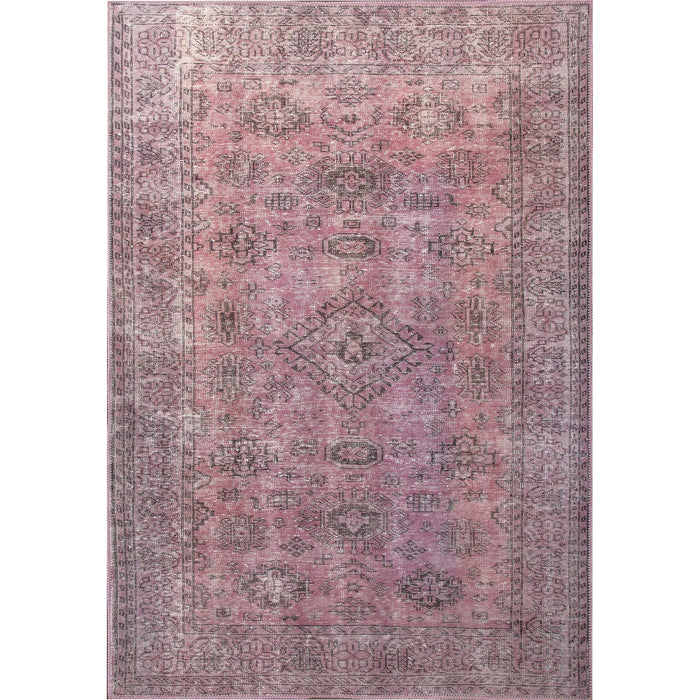 Dante Misty Rose Flatwoven & Printed Indoor Area Rug - Oclion.com