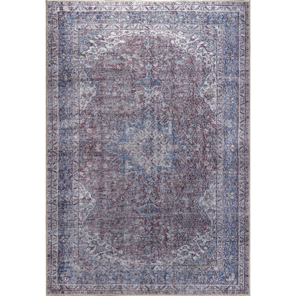 Dante Blue Multi Color Flatwoven & Printed Indoor Area Rug - Oclion.com