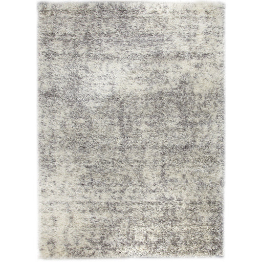 New Lisa Light Grey and White Power-Loomed Indoor Area Rug - Oclion.com