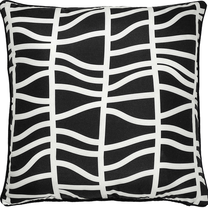 Fieldfare Black and White Outdoor Pillow - Oclion.com