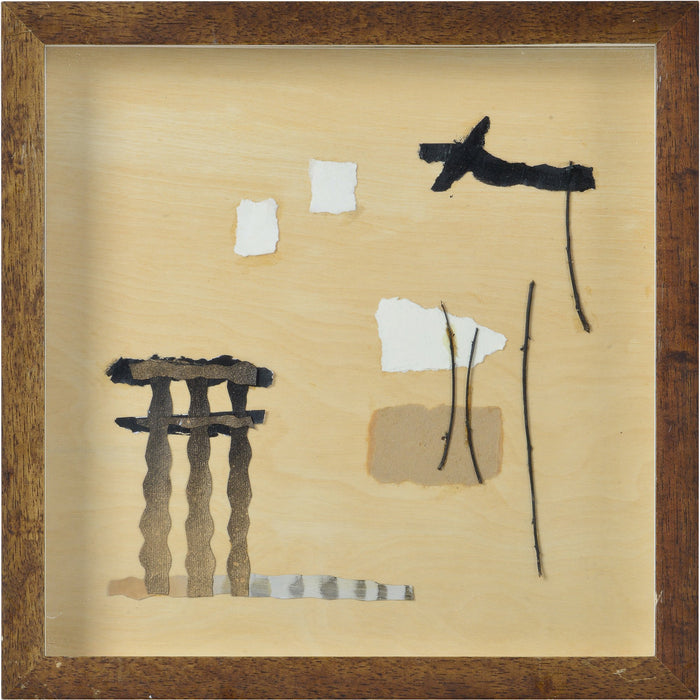 Adam 9-Piece Set of Hand Painted Plywood Textured Collage Accent Brown & Black Framed Wall Decor - Oclion.com