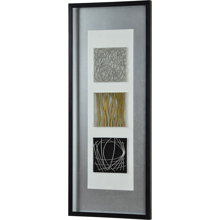 Hutchison Iron Glass Finish with Black Frame Metal Wall Art - Oclion.com