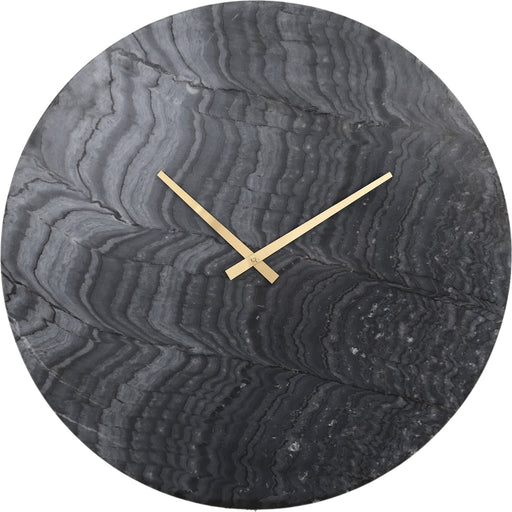 Devlin Gray Marble Antique Brass Wall Clock - Oclion.com