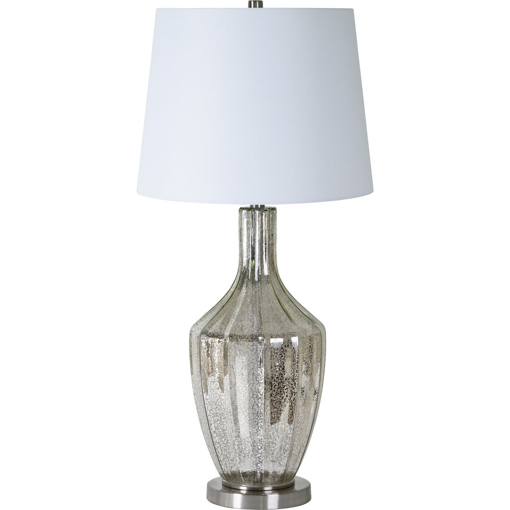 Stan Antique Mercury Brushed Nickel Table Lamp - Oclion.com