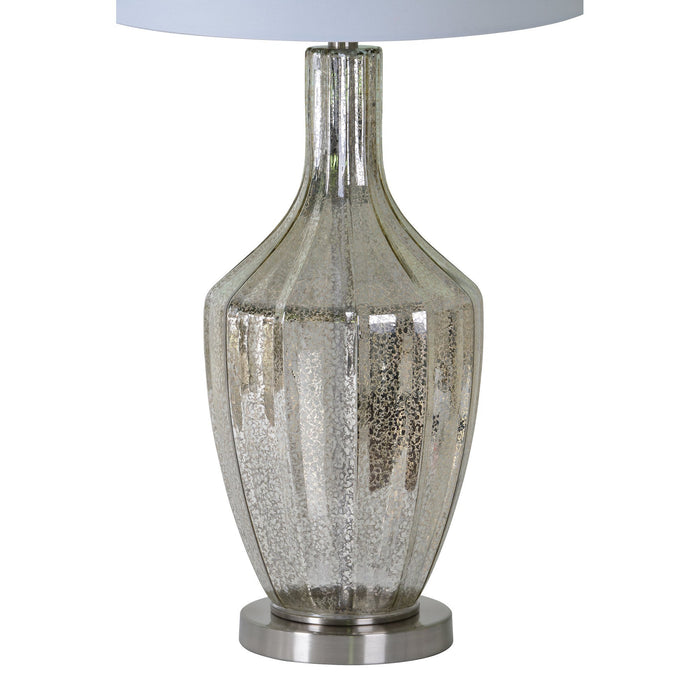 Stan Antique Mercury Brushed Nickel Table Lamp - Oclion.com